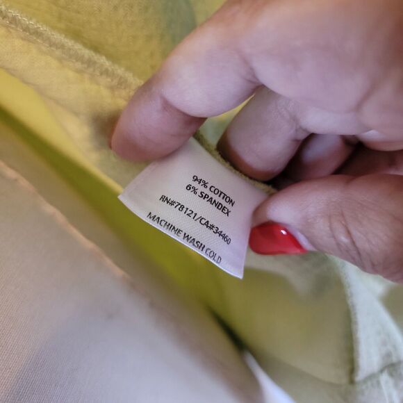 Eileen Fisher Light Mint Waffle Cotton Full Zip Up Light Jacket Womens Sz L - Picture 6 of 8